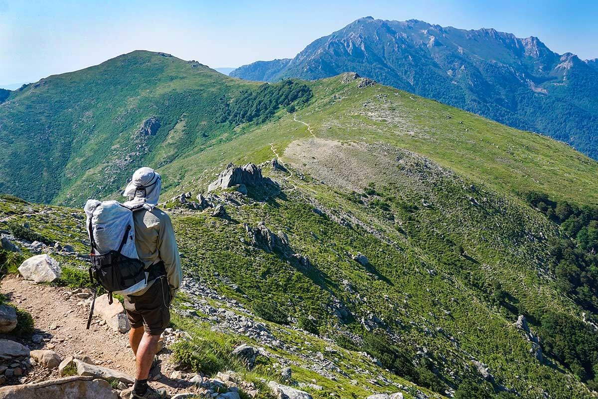 train for hiking and backpacking the gr20 in Corsica