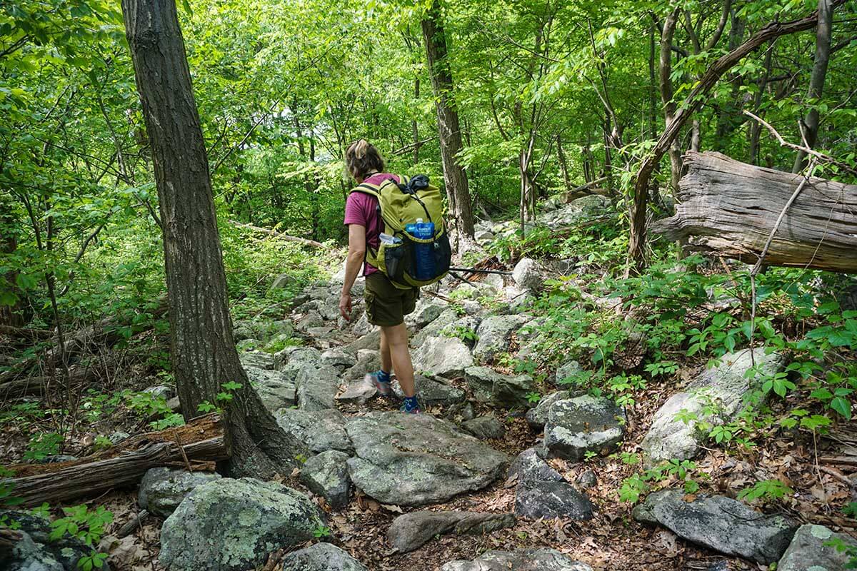 The rocky trails of PA, while not a huge problem, will definitely slow your walking pace to a crawl in sections.