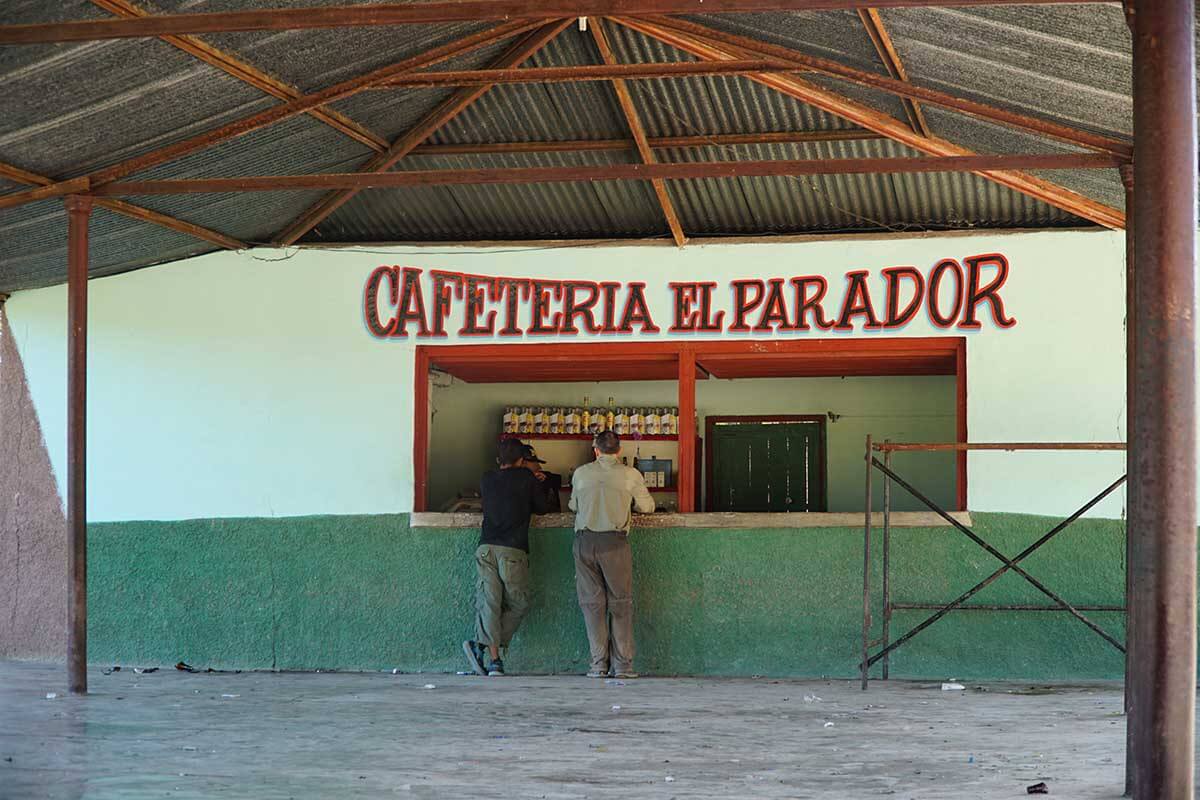 An open air dance hall the morning after Saturday night’s fiesta. The small store had only strong alcohol and no food. We managed to find maltados, a sweet non-alcoholic carbonated beverage flavored with malt.