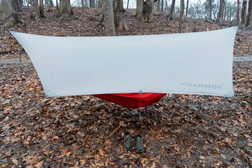 KAMMOK Mantis Ultralight Hammock – All-Season With Mosquito Net, Storage, & Python Straps (Ember Orange)