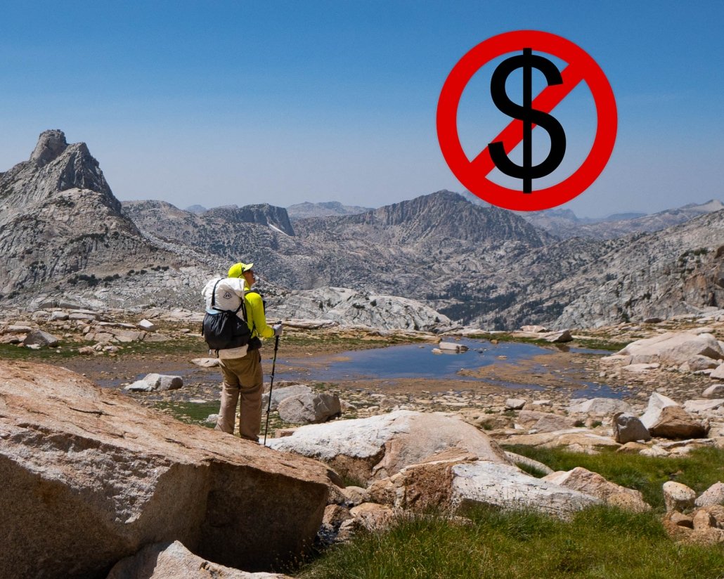 free three hiker with no dollar sign icon