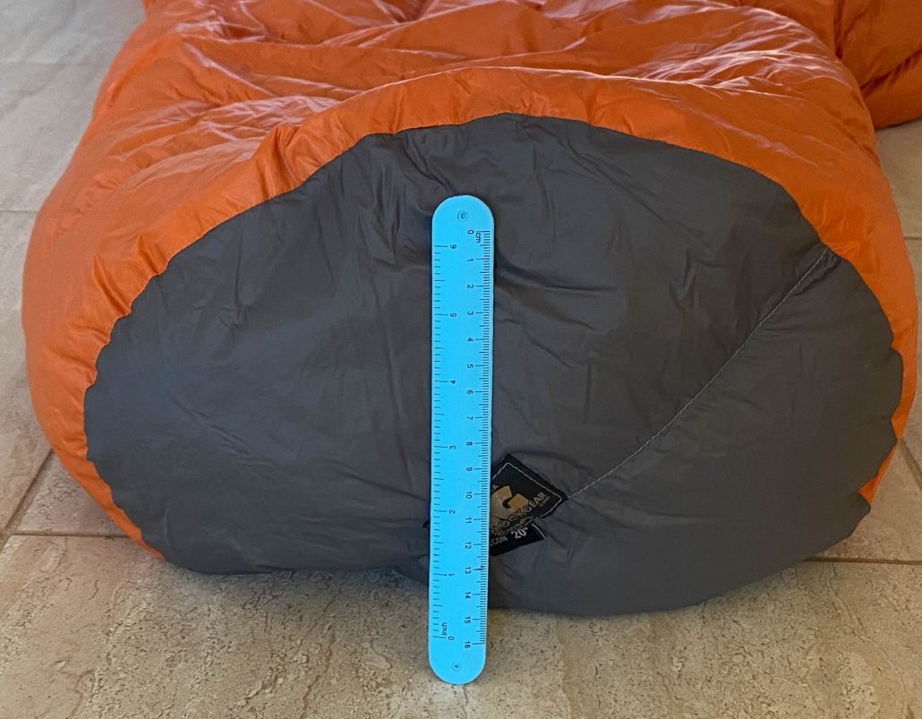 hammock gear quilt - economy burrow footbox measurement