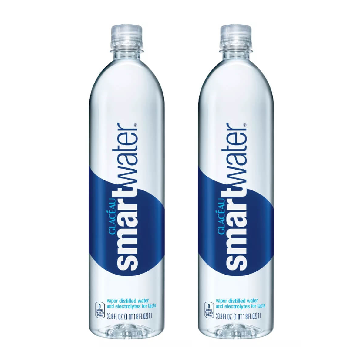 Pair of 1L Smartwater Bottles