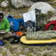 adventure alan 9 pound ultralight gear list laid out at camp