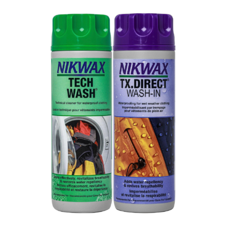Nikwax Tech Wash and TX Direct side by side