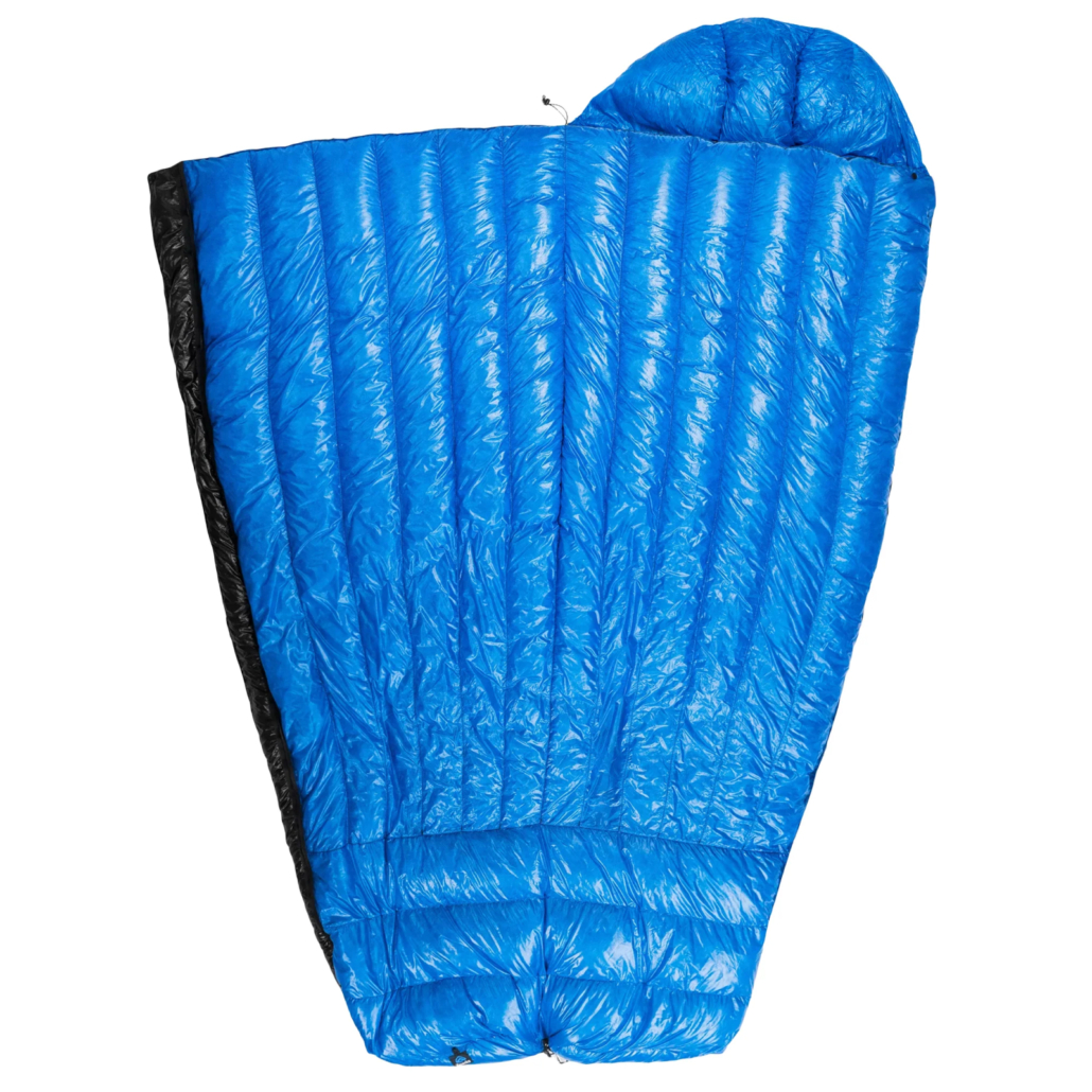 Zpacks Mummy Sleeping Bag Open for venting