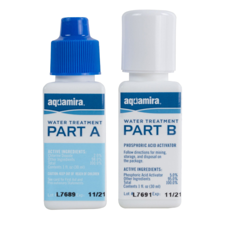 Aquamira Water Treatment bottles