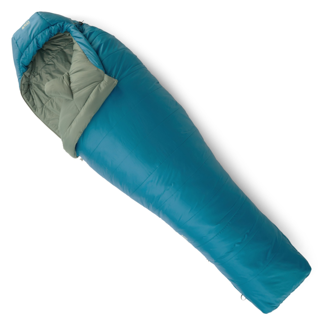 REI Co-op Zephyr 25 Recycled Sleeping Bag in blue gray