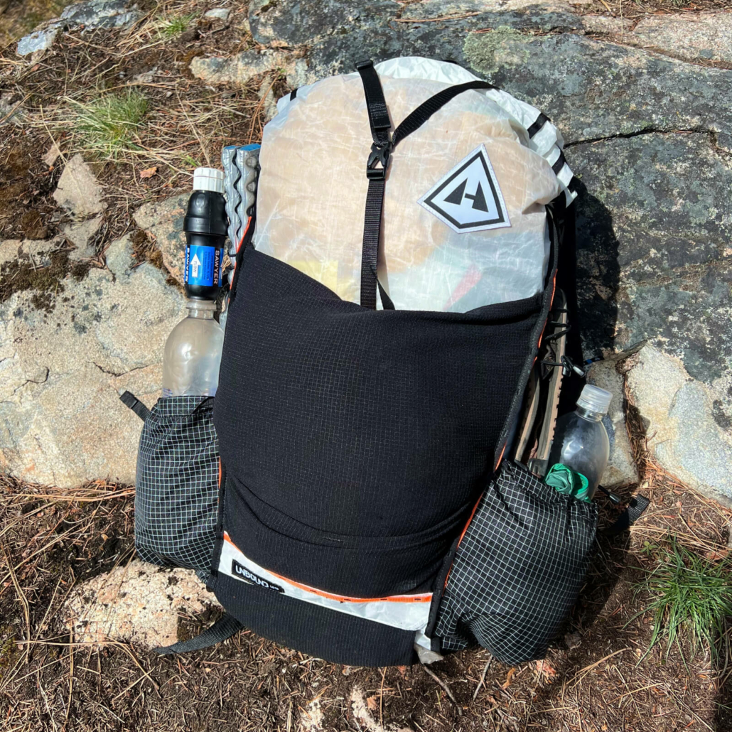 hmg unbound backpack pack up and ready for hiking