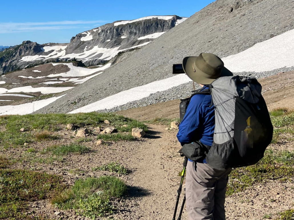 using a challenge ultra fabric backpack on a hike