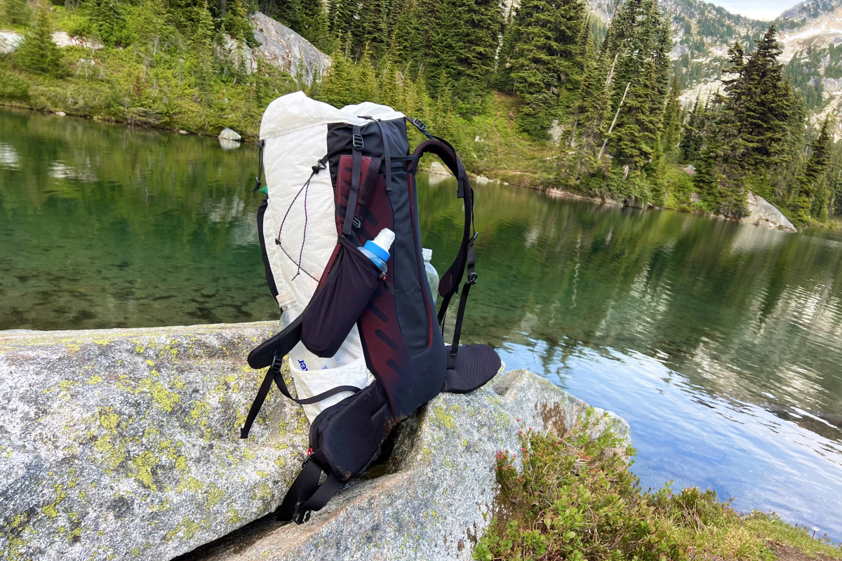 side view of outdoor vitals cs40 ultra backpack review