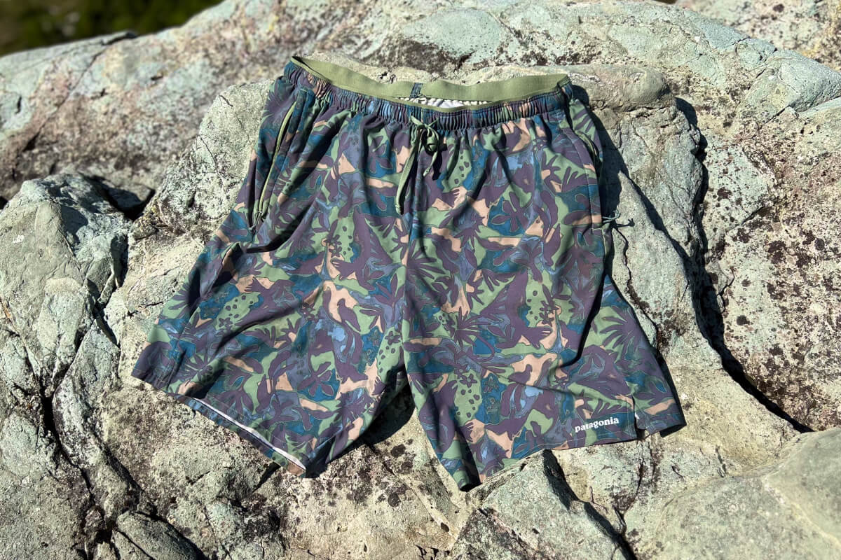 close up on patagonia multi trails shorts