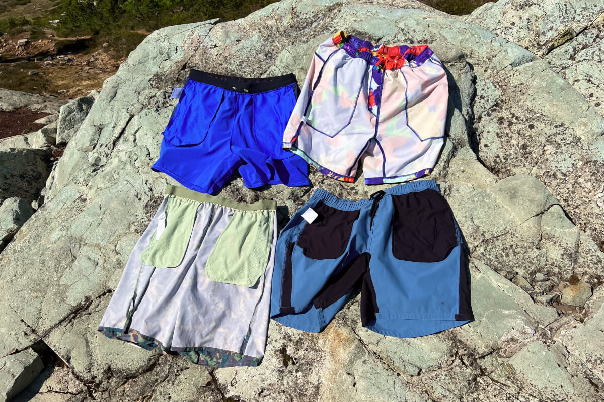 inside view of trail running shorts for hiking