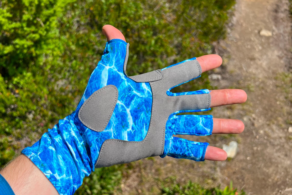 Glacier Gloves Islamorada Gloves palms up