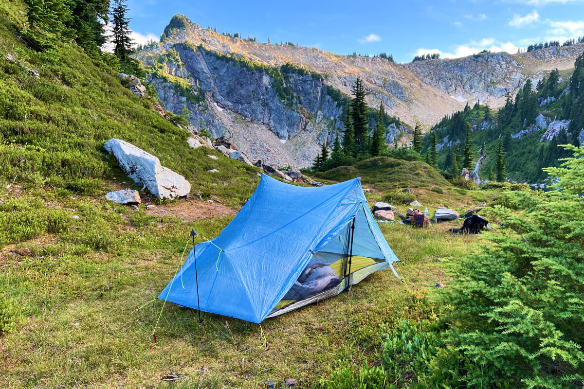 Backpacking Tent In Use Testing Zpacks Offset Duo Ultralight Tent review