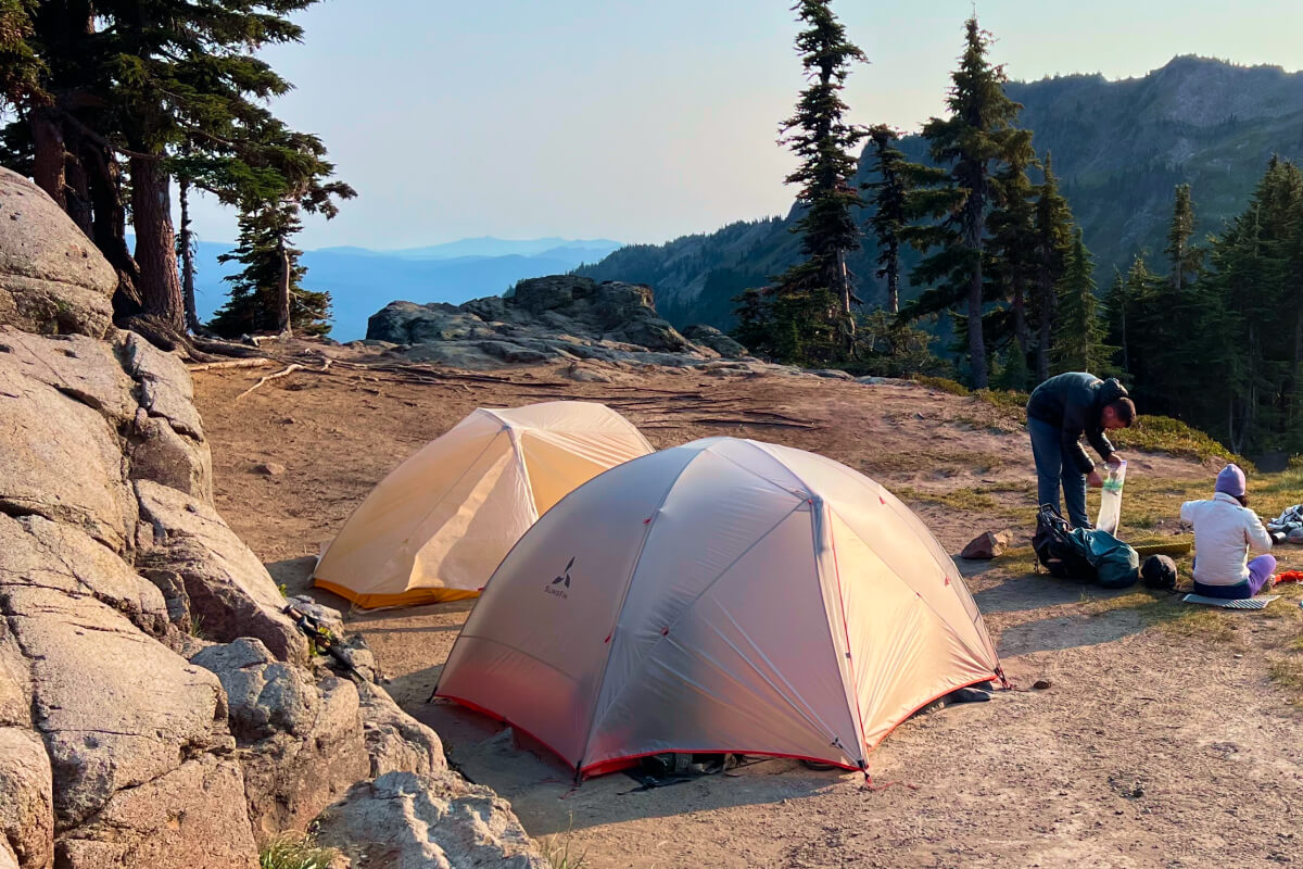 testing the best 3 person backpacking tent in the mountains