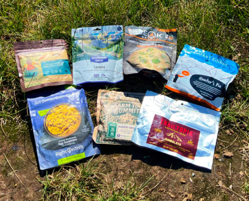 Freeze dried meals in the backcountry