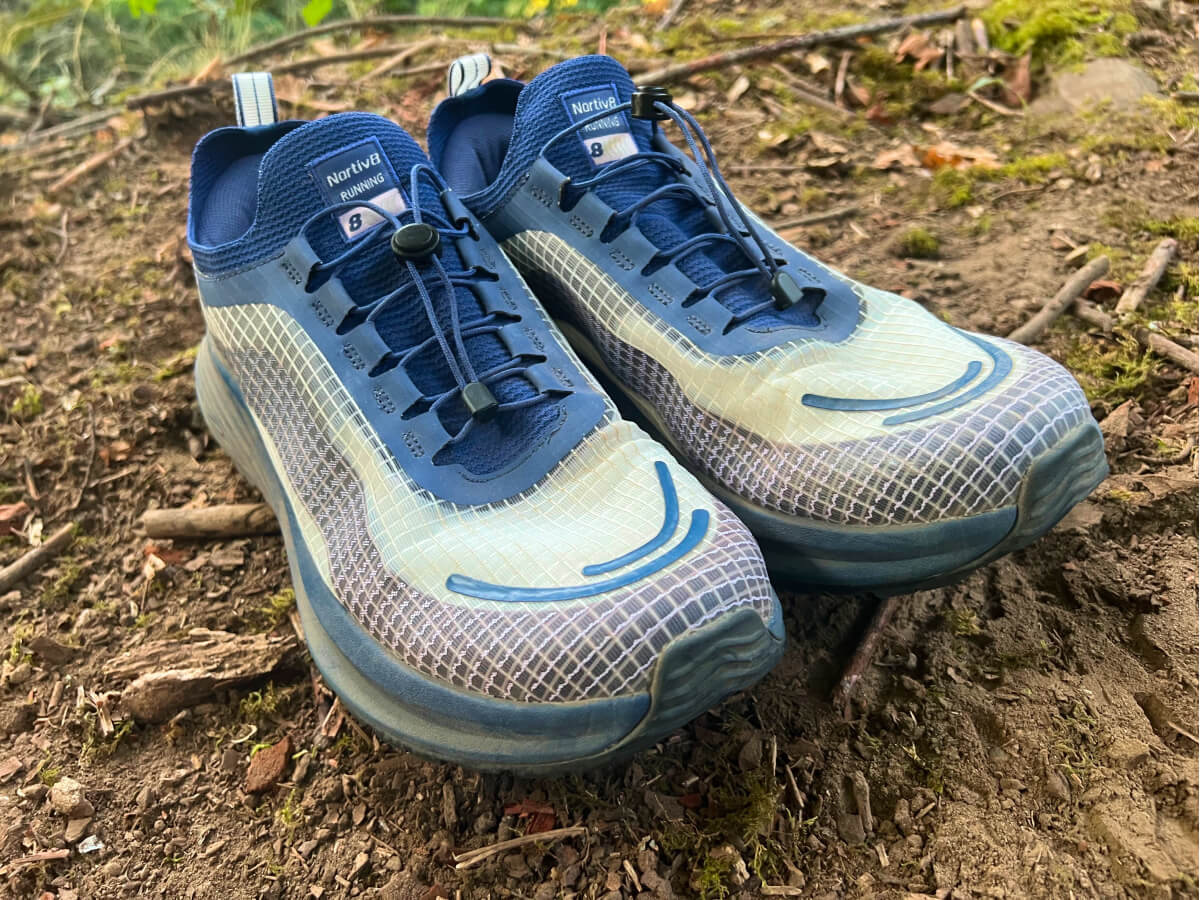 Nortiv8 trail running shoes side by side