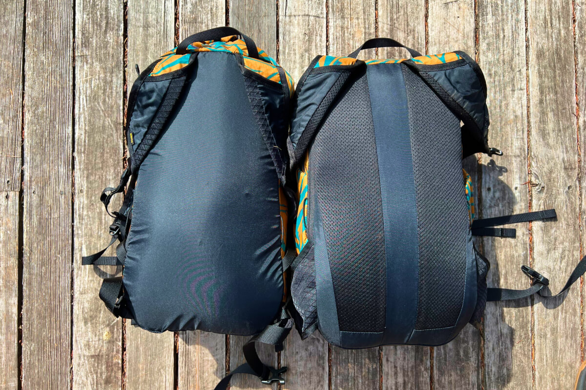 REI Flash 22 vs Flash 18 REI Flash 22 vs Flash 18 backside