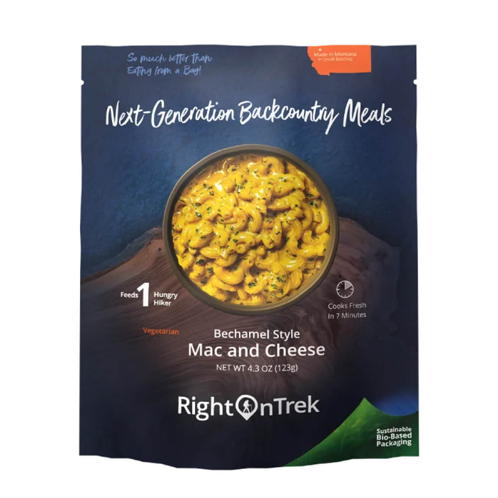 Right On Trek Bechamel Style Mac & Cheese dehydrated backpacking meal