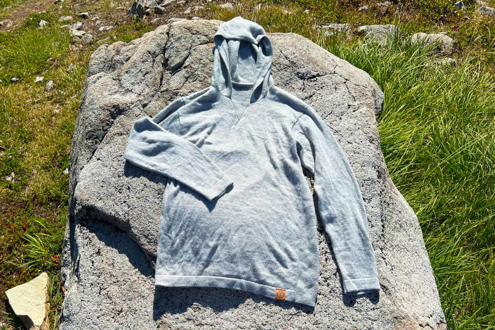An alpaca wool hoodie