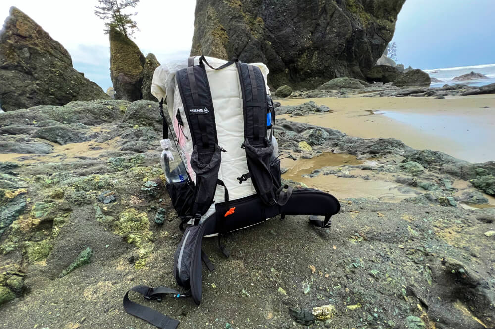 Hyperlite Mountain Gear Waypoint 35 Backpack review on the coast
