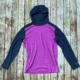 a merino wool hoodie base layer in purple by smartwool