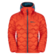 studio shot of Jack Wolfskin Alpspitze Down Hoody in red