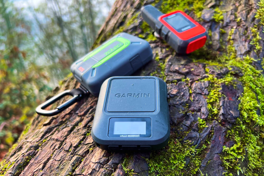 three satellite communicator devices, zoleo vs inreach messenger vs mini 2