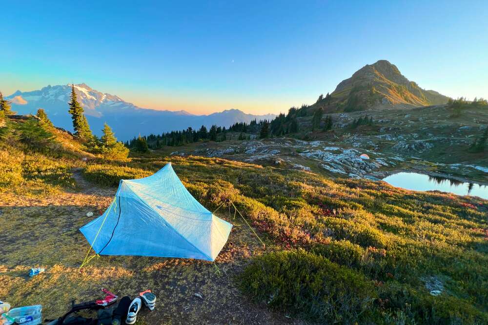 testing the Best Backpacking Tent in the mountains