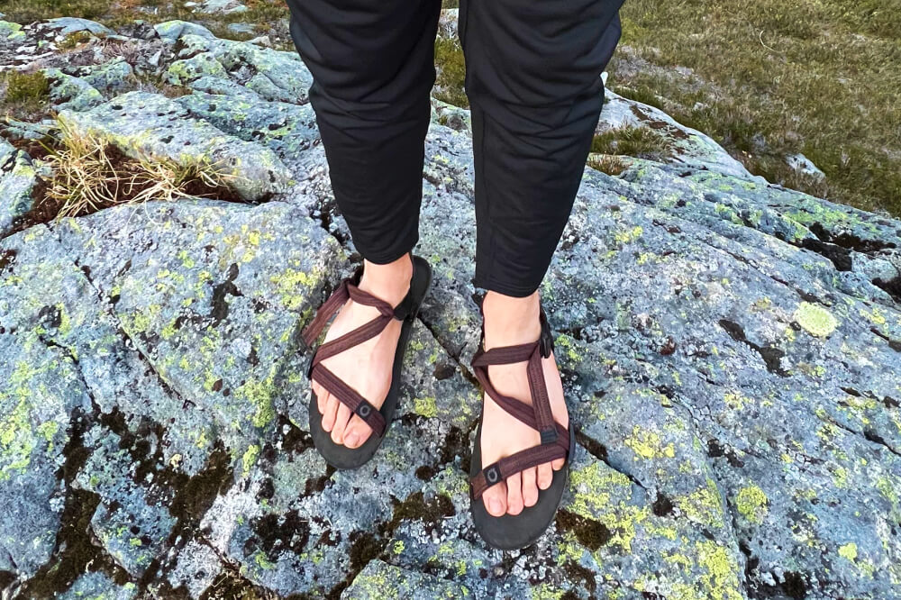 Best ultralight sandals for backpacking in action