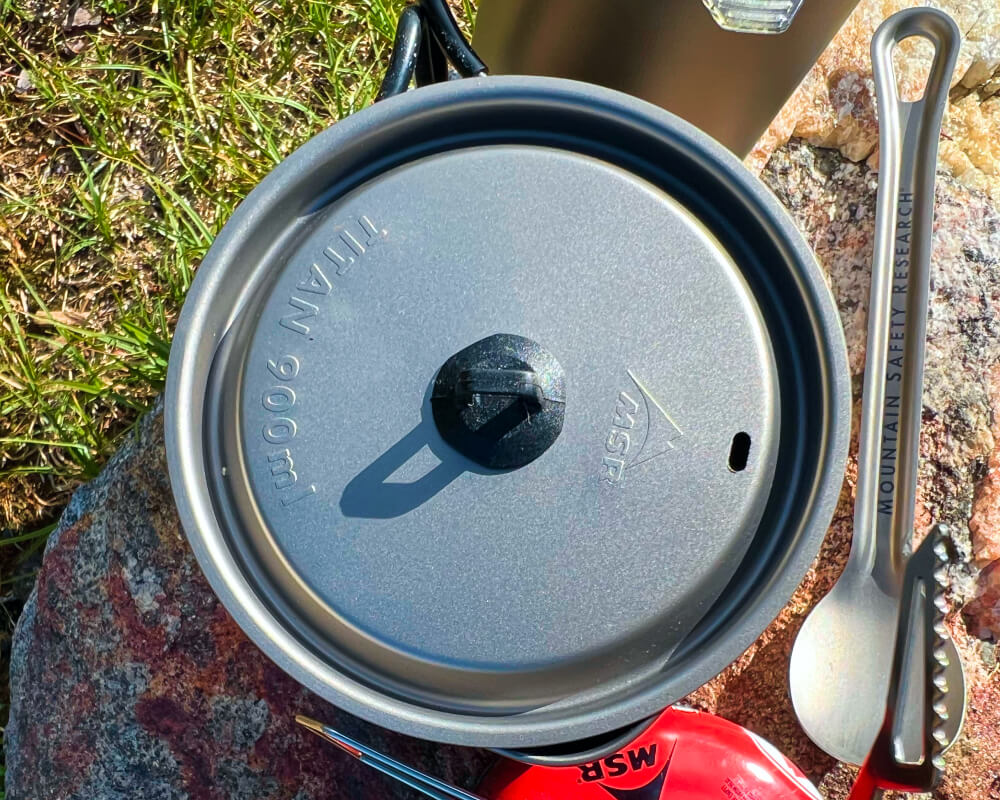 a titanium pot for backpacking
