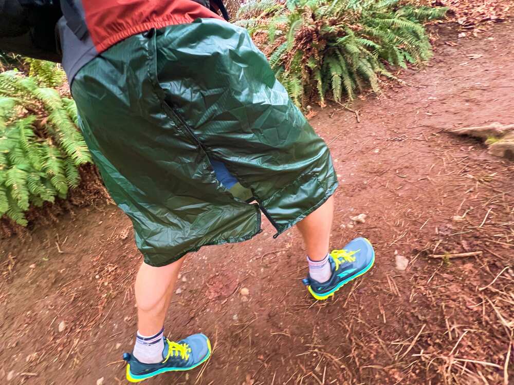 hiking on a trail in a kilt