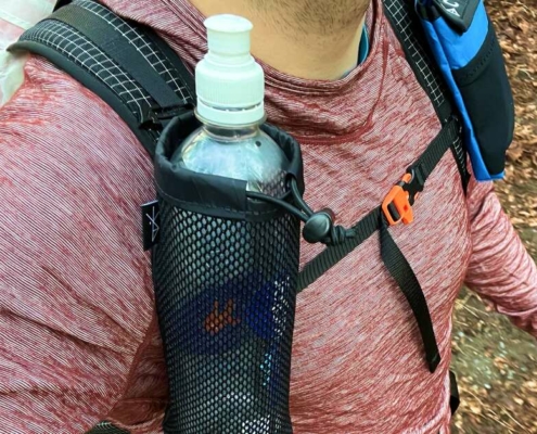 Best backpack Water Bottle Holder hero for hiking shoulder strap attachment