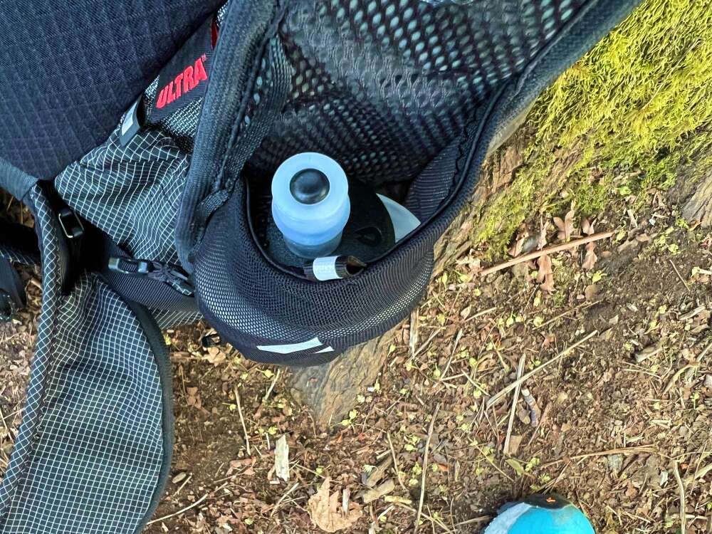 top down view on bottle pocket