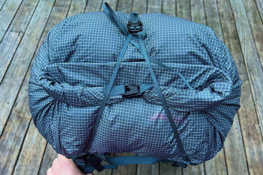 Top down view of REI Co-op Flash Air 50 Backpack for review