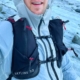 testing the best running backpack with vest harness on a glacier