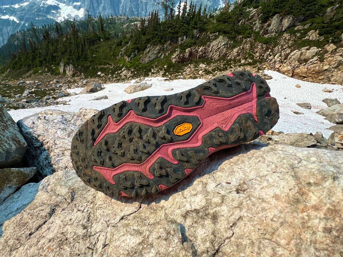 close up on outsole lugs and traction