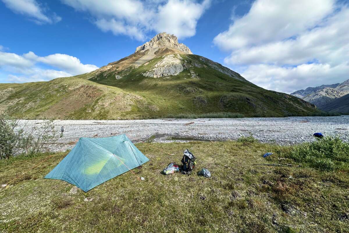 Camping in Alaska north of arctic circle ultralight backpacking tent in alaska