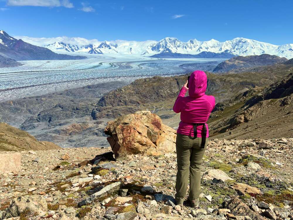 Sun Hoodies-2 wearing a sun hoodie while backpacking in patagonia