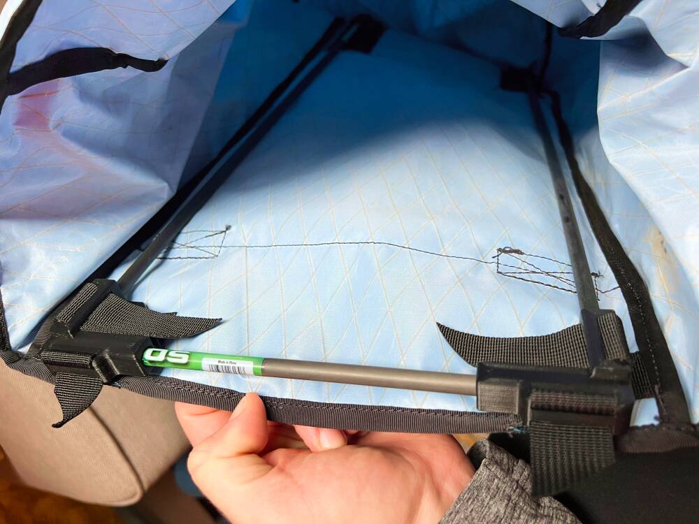 Chicken Tramper Backpack-8 chicken tramper backpack ultralight frame close up