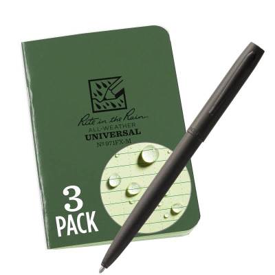 Fisher Space Pen and waterproof notepad Fisher Space Pen and waterproof notepad