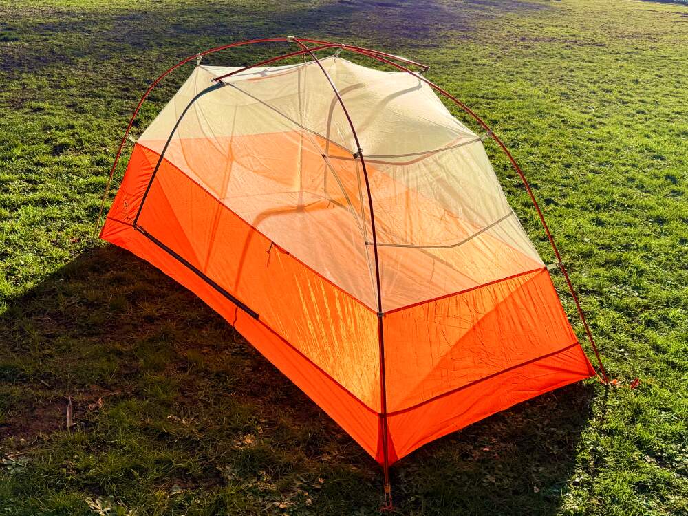 Big Agnes Copper Spur UL-7 canopy and poles of copper spur ul2