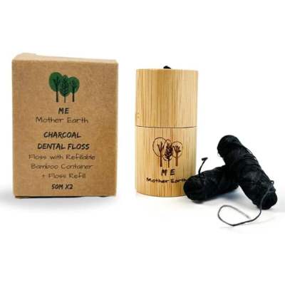 Me Mother Earth Charcoal Bamboo Dental Floss Me Mother Earth Charcoal Bamboo Dental Floss