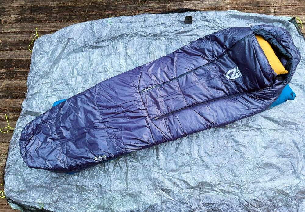 NEMO Soul Sleeping Bag-10 NEMO Soul Sleeping Bag on a nemo sleeping pad