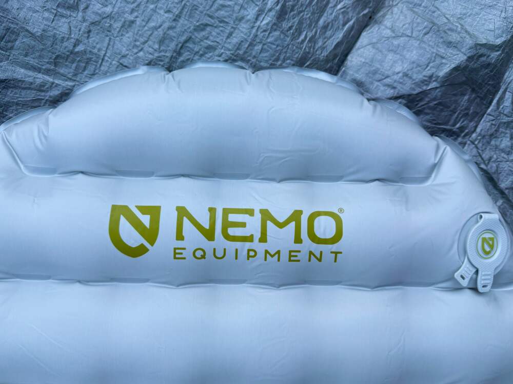 NEMO Tensor Elite Sleeping Pad-4 close up on NEMO logo