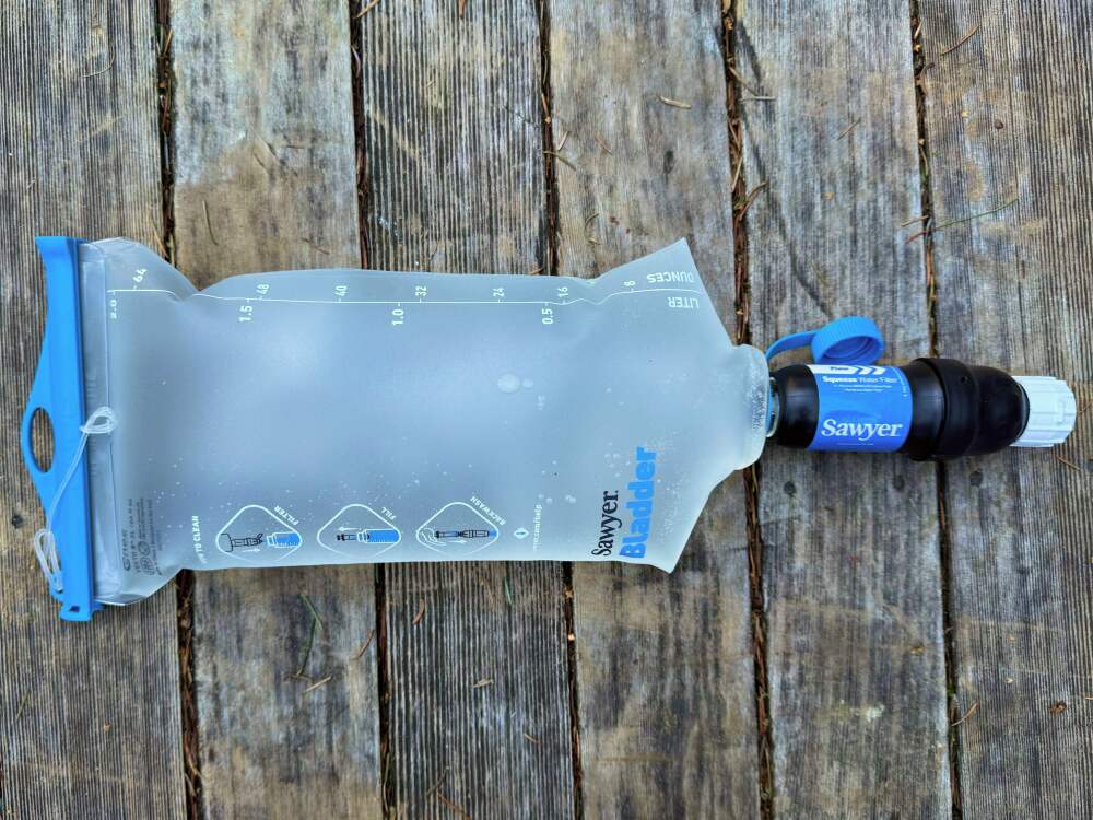 Sawyer Squeeze x CNOC-16 CNOC VectoX plus sawyer squeeze is one of the best ultralight water bladders
