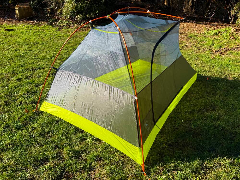 Big Agnes Tiger Wall UL-14 close up on near-vertical head wall