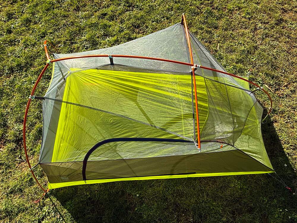 Big Agnes Tiger Wall UL-16 top down view of big agnes tiger wall ul poles