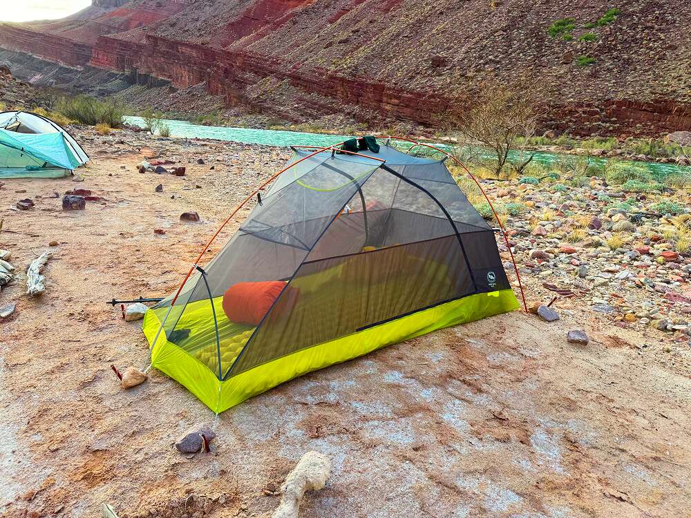 Big Agnes Tiger Wall UL 2025-2 Tiger Wall UL next to colorado river